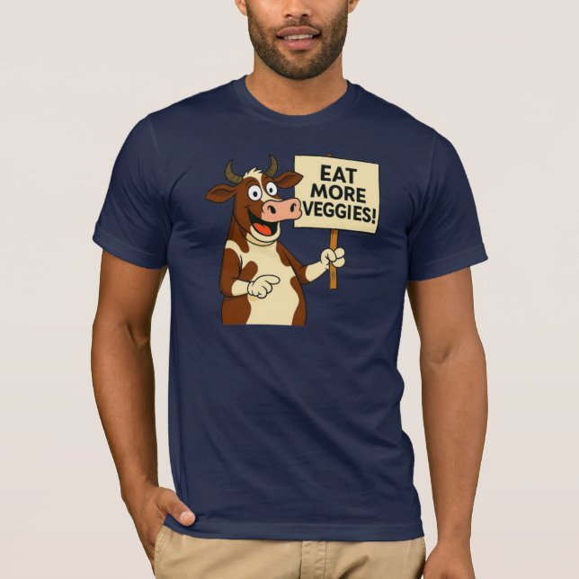 Camiseta Coma Mais Veggies Vegetariano (Frente)