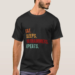Camiseta Coma martelos do sono Repetir o jogo engraçado
