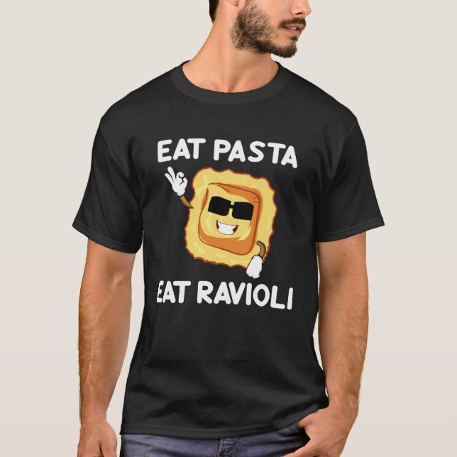 Camiseta Coma Massa Coma Ravióli Citações Sobre Comida Ital (Frente)