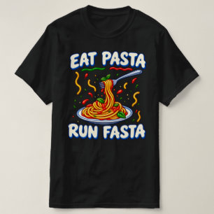 Camiseta Coma Massa Corre Rápido , Massa Divertida , Comida