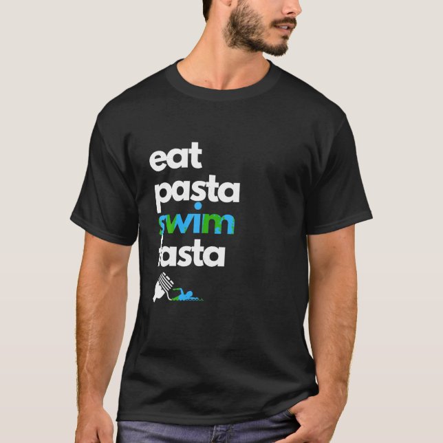 Camiseta Coma massas alimentícias Natações Fasta Funny Nata (Frente)