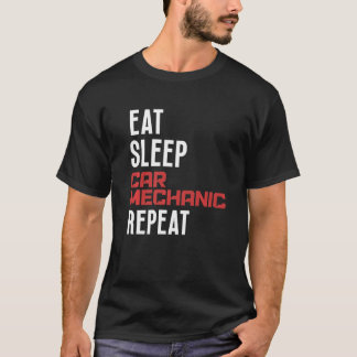 Camiseta Coma mecânico de carros de sono mecânico de carros