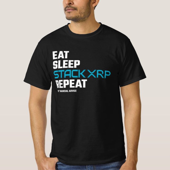 Camiseta Coma Memória de Cotação XRP Cripto Engraçado da Pi (Frente)