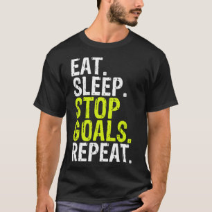Camiseta Coma metas de repouso e repita esportes