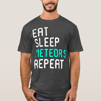 Camiseta Coma Meteores Do Sono Repete Ciência Espacial Engr