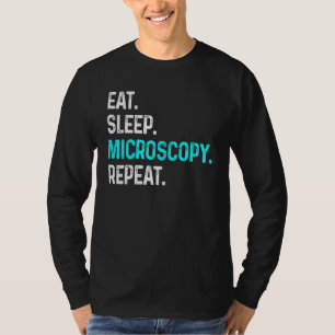 Camiseta Coma microscopia do sono Repetir Biologia de Micro