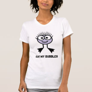 Camiseta Coma minhas bolhas - caráter da natação do Lila