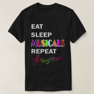 Camiseta Coma Musicais do Sono Repetem Presente no Passo da