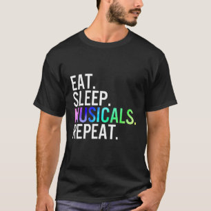 Camiseta Coma Musicais do Sono Repetem Teatro Musical Vida