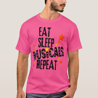 Camiseta Coma musicais do sono Repetir Filme Musical do Sho
