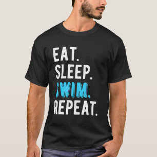 Camiseta Coma Natação do sono Nadando Nadador Legal Present