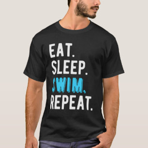 Camiseta Coma Natação do sono Nadando Nadador Legal Present