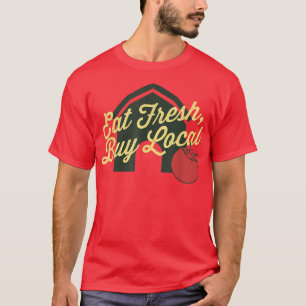 Camiseta Coma novo, local Comprar, mercado de agricultores 