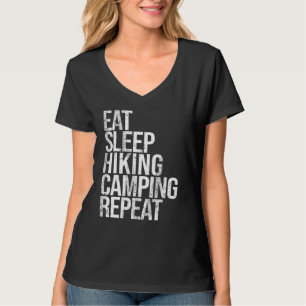 Camiseta Coma o acampamento de caminhada no sono Repetir