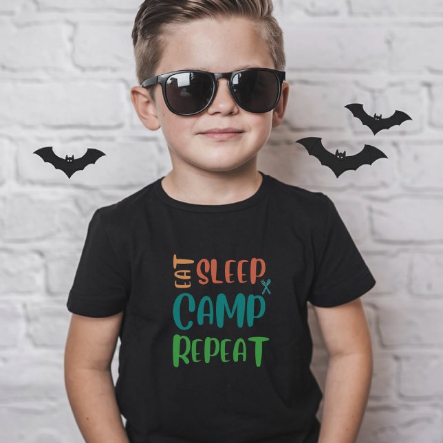 Camiseta Coma o acampamento do sono repetidamente - A vida  (Criador carregado)