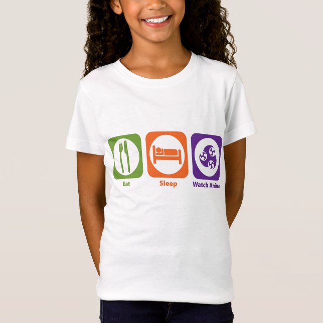 Camiseta Coma o Anime do relógio do sono (Frente)