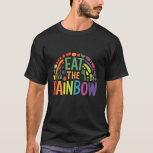 Camiseta Coma O Arco-Íris Alimentação Saudável Vegano Veget