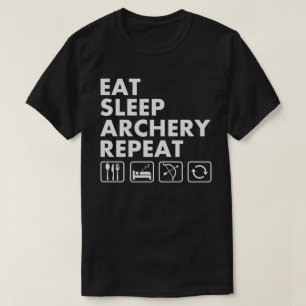 Camiseta Coma o Arqueiro do Sono Repetir Engraçado Archer