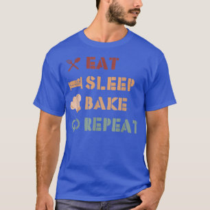 Camiseta Coma o Assar de latência Repita Designs engraçados