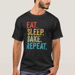 Camiseta Coma o Assar do sono Repetitivo Chef de pastagem E