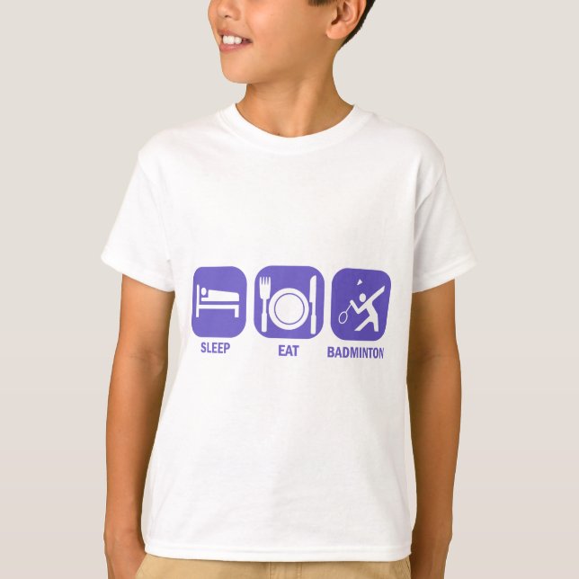 Camiseta Coma o badminton do sono (Frente)