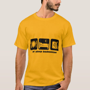 Camiseta coma o badminton do sono