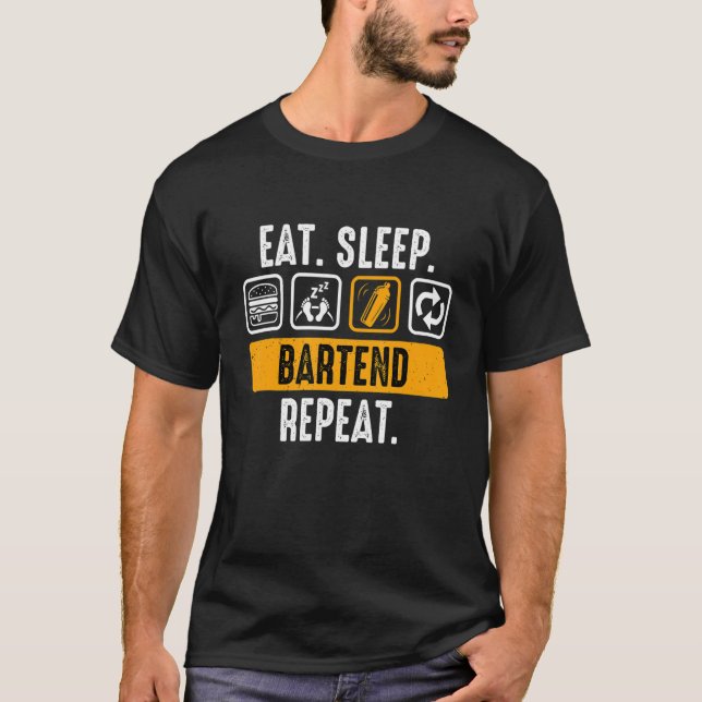 Camiseta Coma o Bartender de Repetição do Travão (Frente)