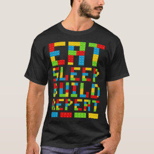 Camiseta Coma o bloco de construção de repetição do build d