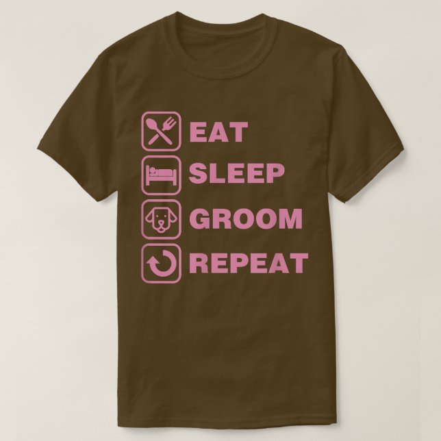 Camiseta Coma O Cachorro Do Sono Repete O Cachorro De Pet E (Frente do Design)
