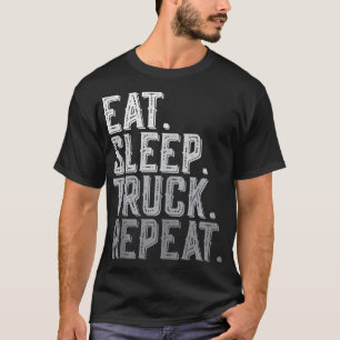 Camiseta Coma o caminhão do sono Repita o driver engraçado