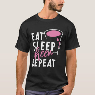 Camiseta Coma o Cheerleader de líder de torcida de torcida