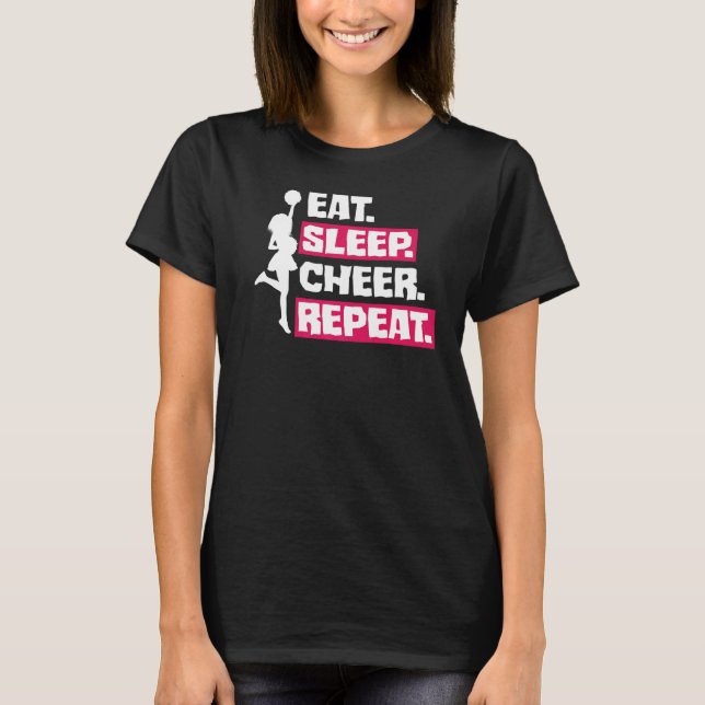 Camiseta Coma o Cheerleader de líder de torcida de torcida (Frente)