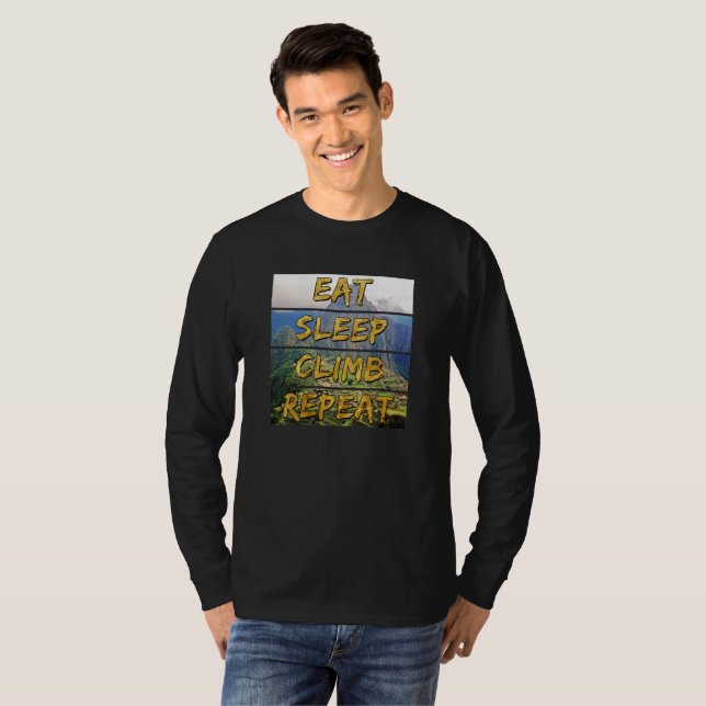 Camiseta Coma o Clima do Sono Repito - Machu Picchu, Peru (Frente Completa)