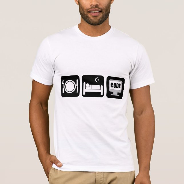Camiseta coma o código do sono (Frente)