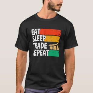 Camiseta Coma o Comércio do Sono Repetir Cripto Stocks Nego