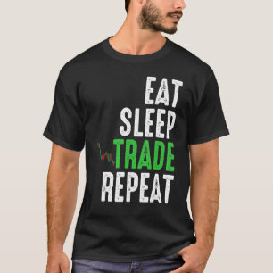 Camiseta Coma o Comércio do Sono Repetir o Tempo de Cheio O