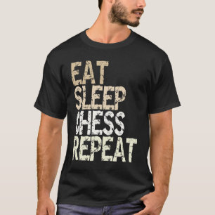 Camiseta Coma O Conselho Do Xadrez De Repetição Do Xadrez D