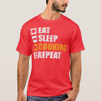 Camiseta Coma o Cozinhar do sono Repita o Cozinhar Chef Eng