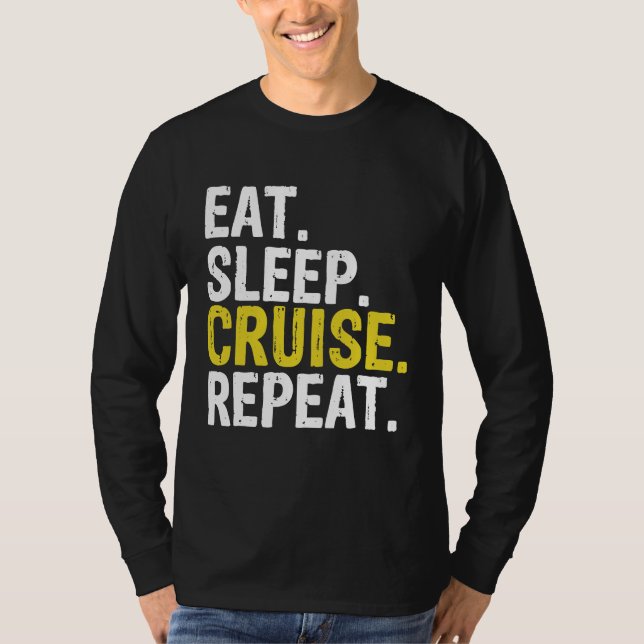 Camiseta Coma O Cruzeiro Do Sono Repetir Presente De Navio  (Frente)