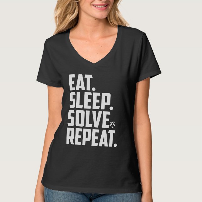 Camiseta Coma o Cubo Cubo Cubor de Velocidade Repetida de R (Frente)