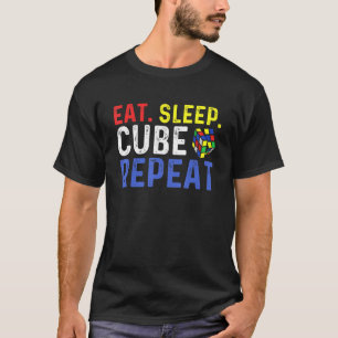 Camiseta Coma o Cubo de latência Repita o Cubo de velocidad