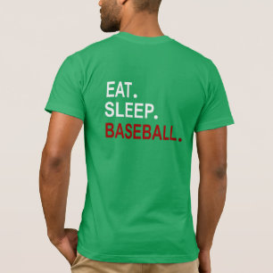 Camiseta Coma o Design de baseball no repouso