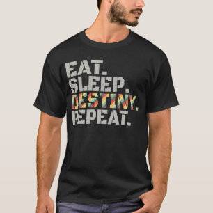 Camiseta Coma o Destino do Sono Repetir Piadas Adoráveis Mu