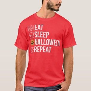 Camiseta Coma o Dia das Bruxas no Sono Repetir