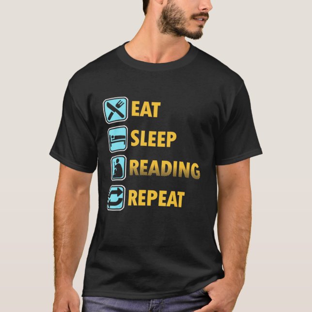 Camiseta Coma o dia perfeito para ler o livro de culinária (Frente)