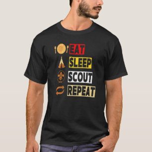 Camiseta Coma O Escoteiro Do Sono Repete Escoamento Único P