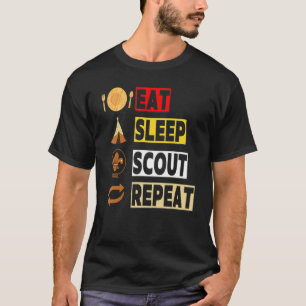 Camiseta Coma O Escoteiro Do Sono Repetir Escoteiros Únicos