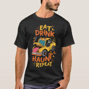 Camiseta Coma o fantasma de repetição do Dia de as Bruxas e