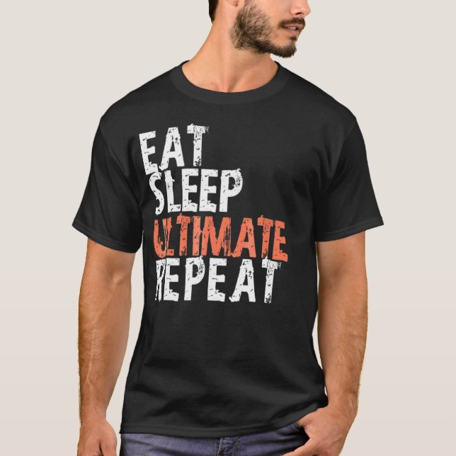 Camiseta Coma o final do sono Repita o teste de frisbee dur (Frente)