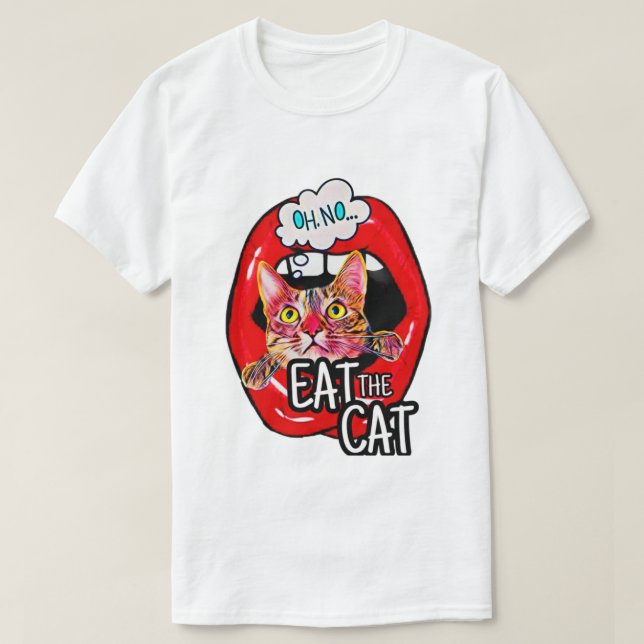 Camiseta Coma o gato (Frente do Design)